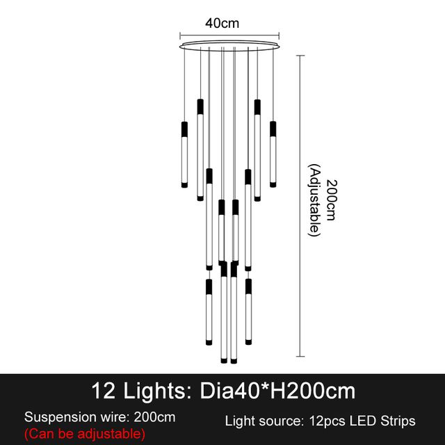 Dia40cm 12 lampor