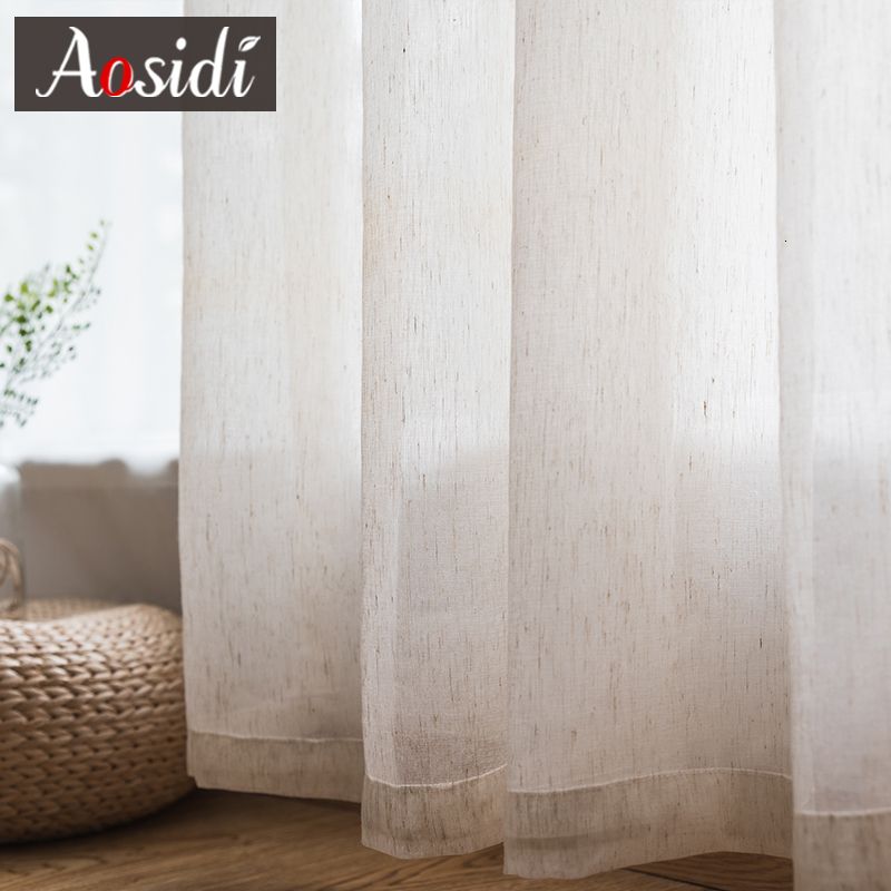beige tulle curtains