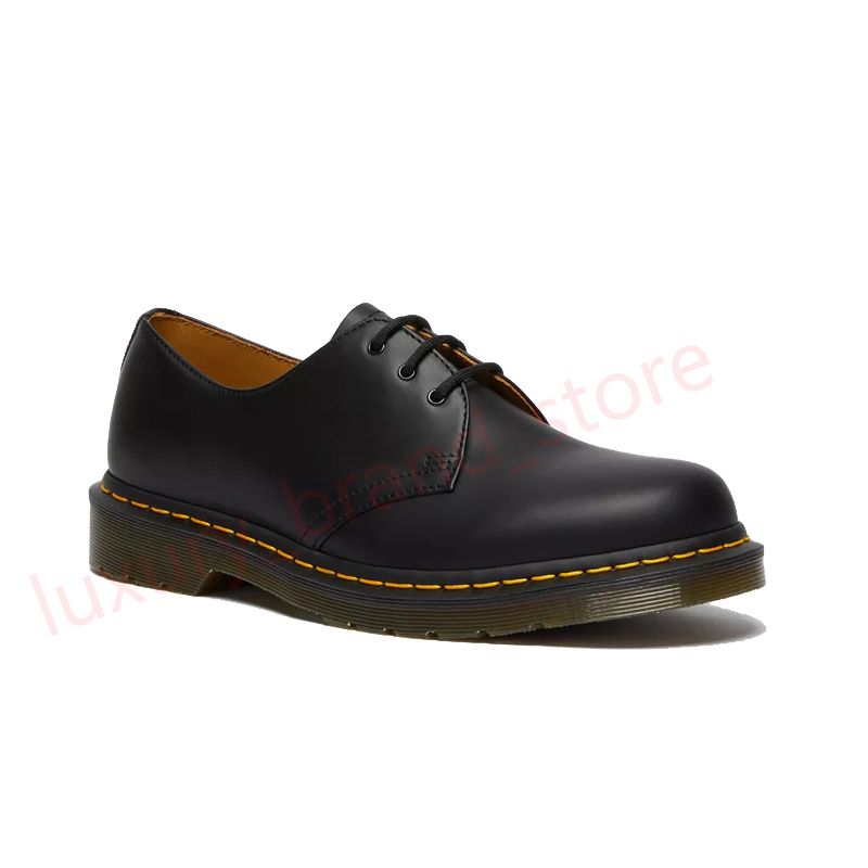 #2 Low 1461 Gładka skórzana Oxford Black