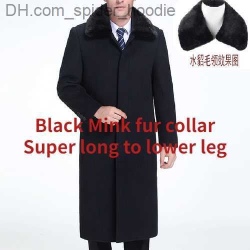 Black Mink Fur Colla