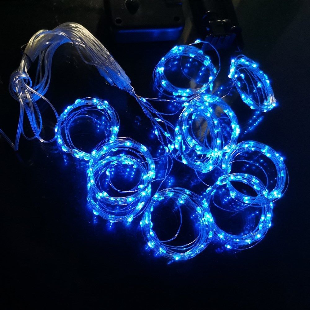 Blauw-3m x 3m 300 Leds-USB-voeding