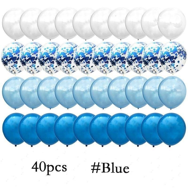 40 pièces-bleu-12 pouces