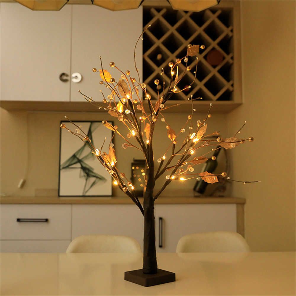 Lampe d'arbre aux fruits en or