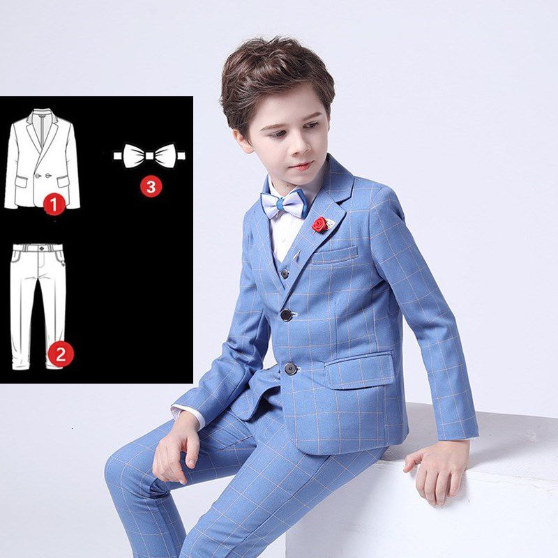 3pcs coat pants tie