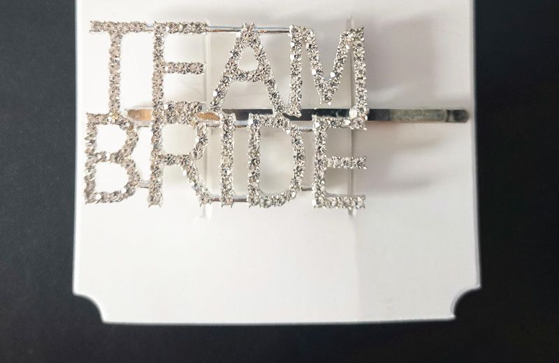 Team Bride Clip Silver