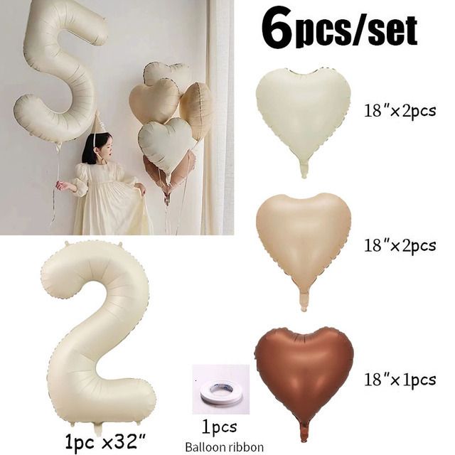 Cream-2-Number Set