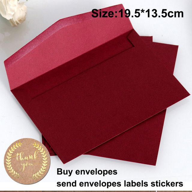 Wine Red Envelopes-50pcs