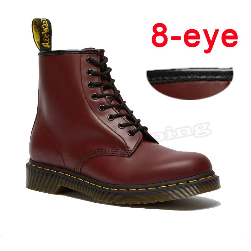 1460 Cuir Lisse Rouge Cerise 35-45