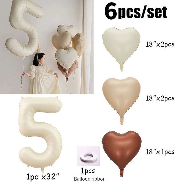 Conjunto de 5 Números Creme