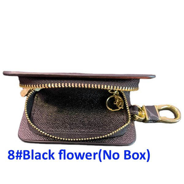 8 # sac porte-clés de fleurs noirs (pas de boîte)