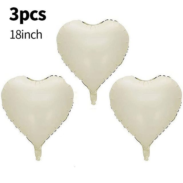 Cream-heart-Number Set