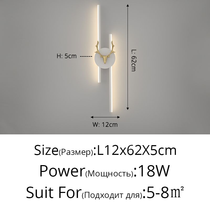 Varmvit (2700-3500K) B vit L12x62cm