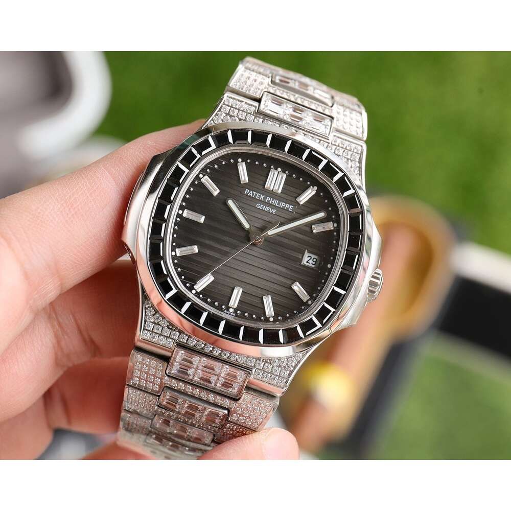 Dise ador fromal full diamod reloj 5711 relojes de pulsera mec nicos KE3V Peta Pli 5711 movimiento autom tico para hombres uhr montre patk relojes