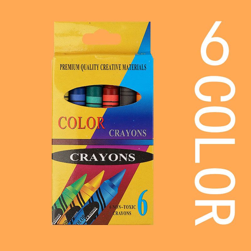 Six color crayons