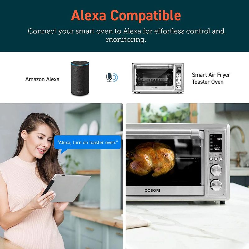 Cosori Toaster Oven Air Fryer CS130 AO, Smart 32QT Large Stainless