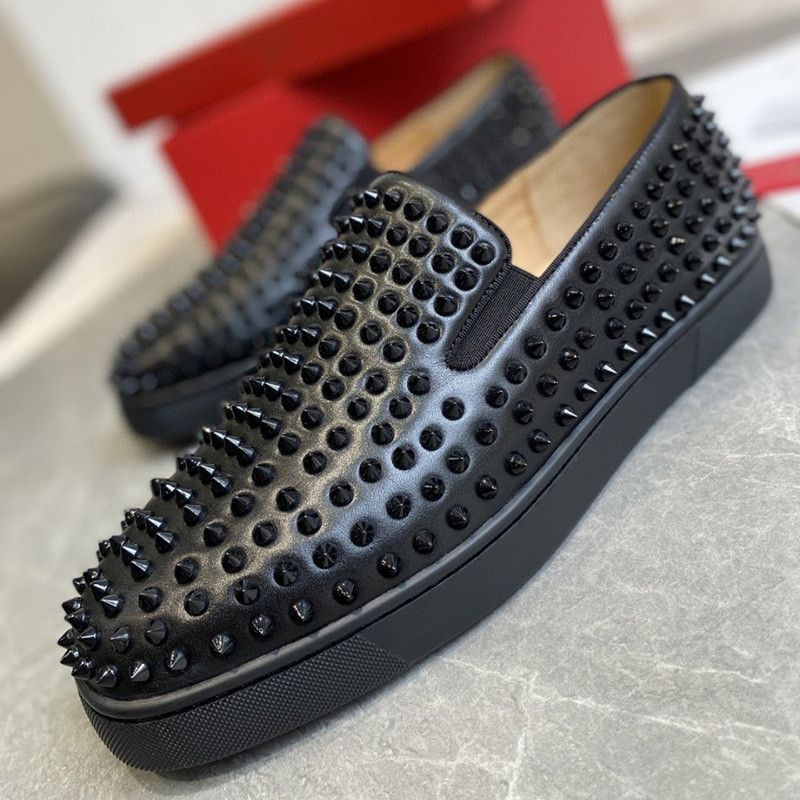 Luxury Designer Casual Shoes For Sale Red Sole Low Tops Flat Spikes Flats  Black Blue Suede Silver Diamond Men Women Prom Wedding Shoe Sneakers With  Dust Bag From Goat_sneaker, $50.36