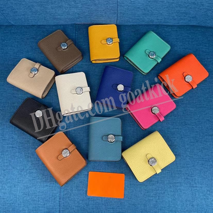 Calvi Duo Compact Card Holder Classic Brand Wallets H Designer