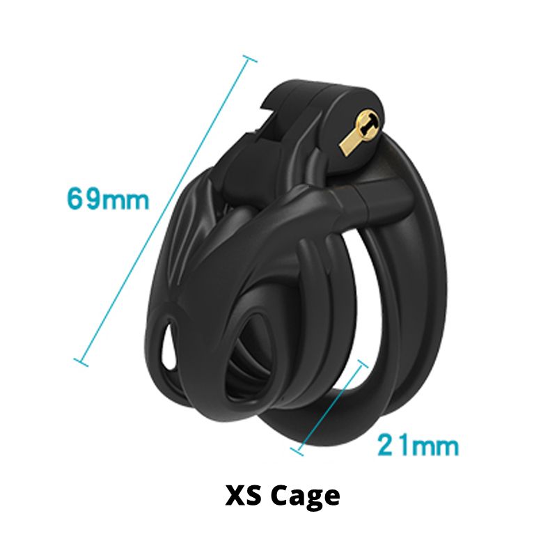 Svart XS Cage-med 4 storlekar ringar
