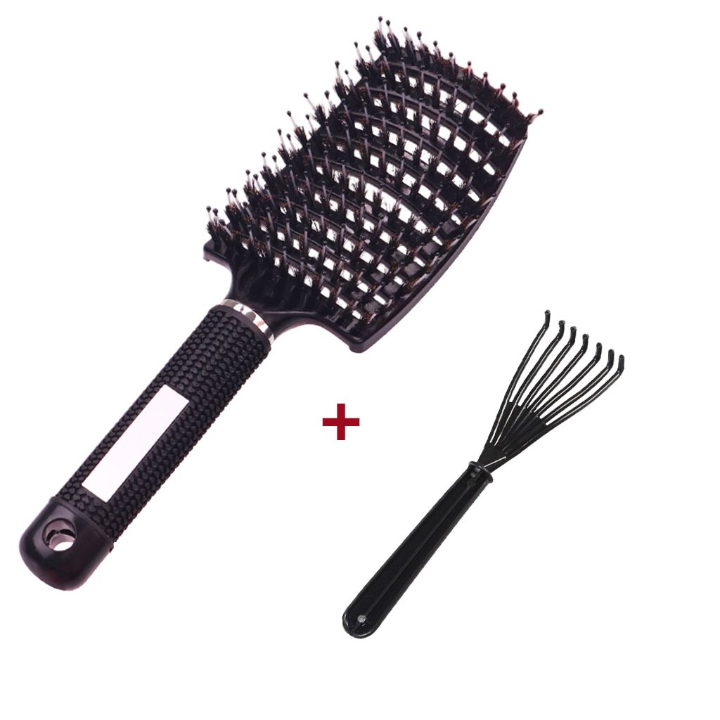 un noir et une brosse