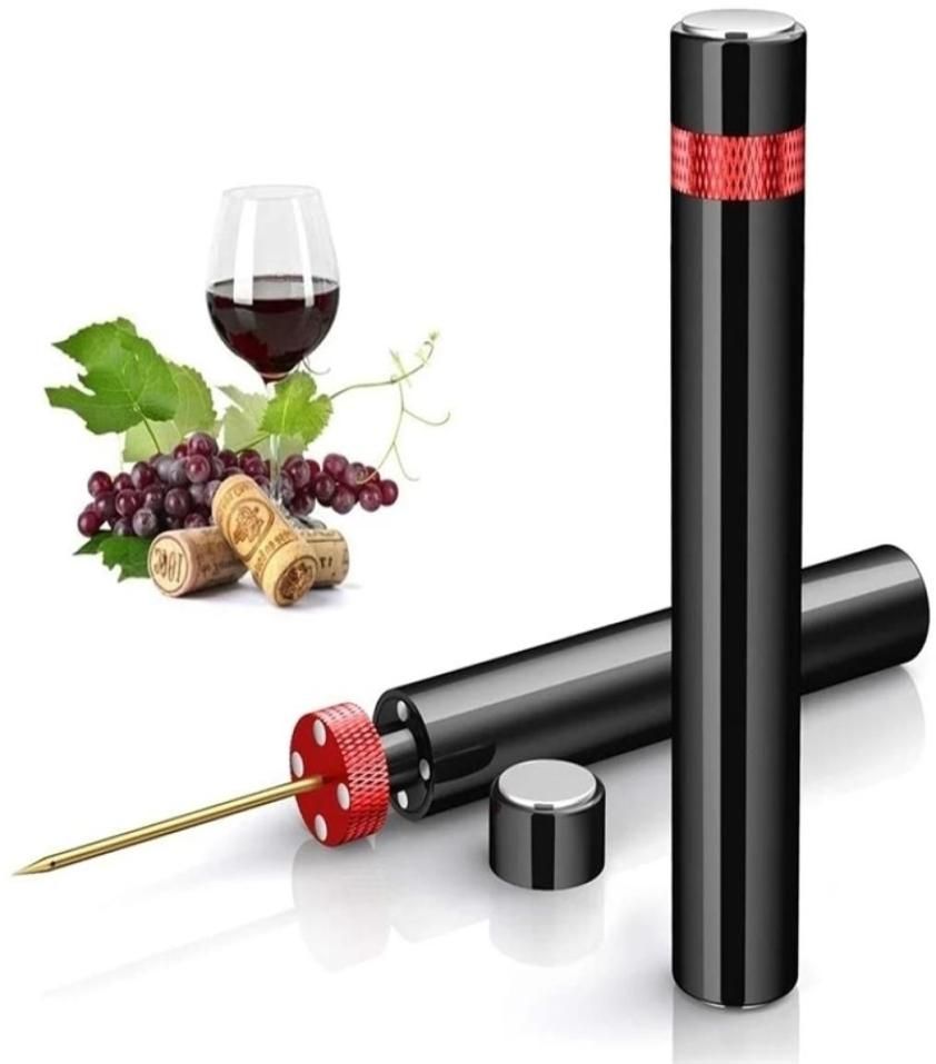 TIRE-BOUCHON,Red--Tire bouchon pneumatique en forme de stylo aiguille,  ouvre bouteille de vin avec pompe à Air, extracteur de liège