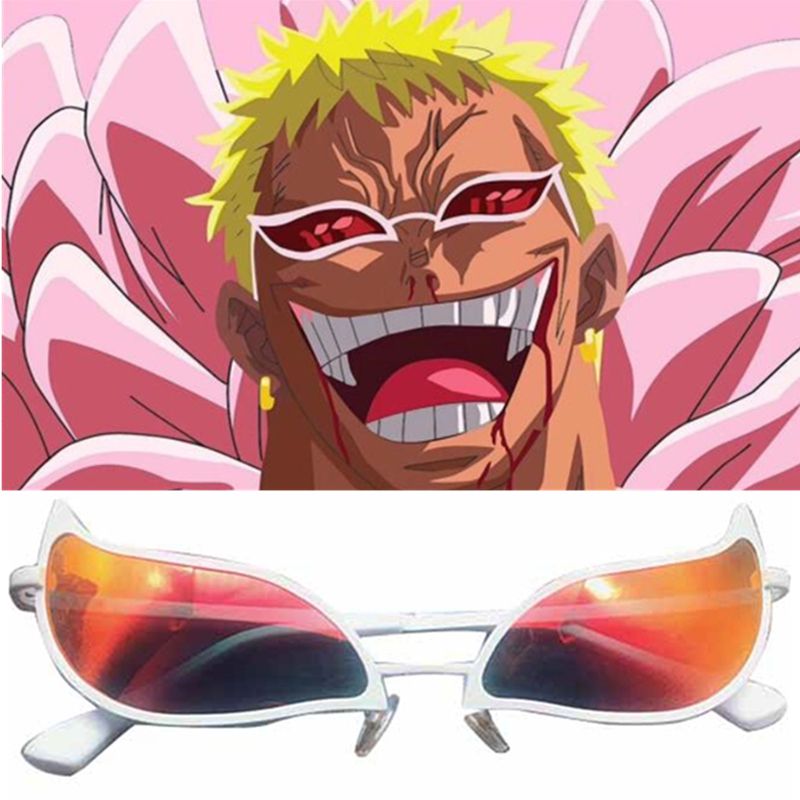 One Piece Donquixote Doflamingo Glasses Cosplay Accessory Prop - Deluxe  Version