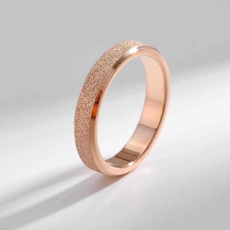 609 bague givrée 4mm rose or