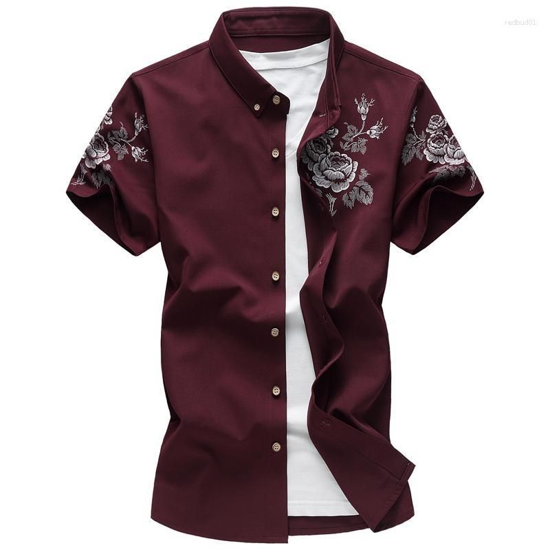 Camicia rossa vino maschile