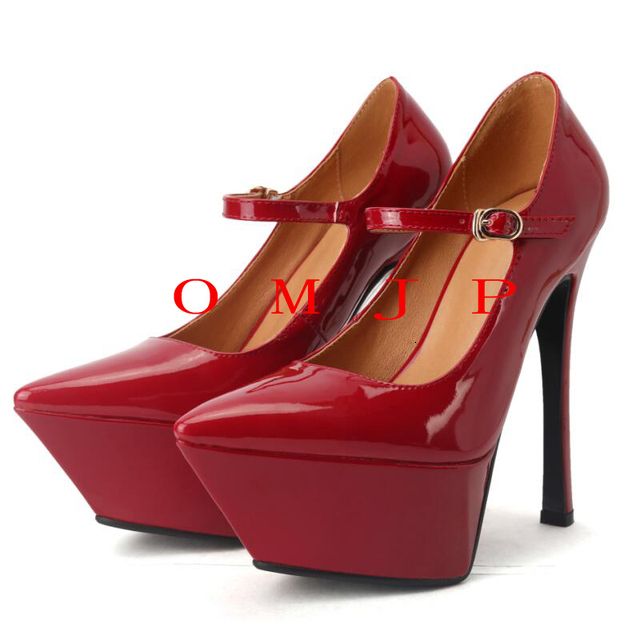 red patent leather