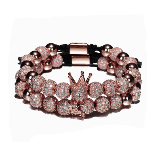 Ensemble couronne en or rose CN