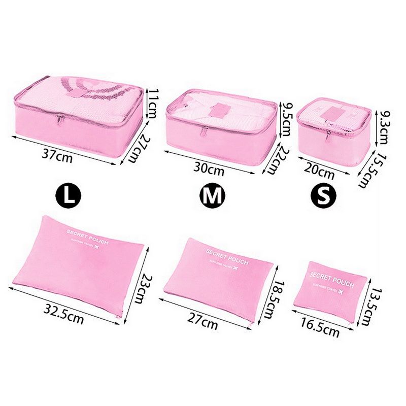 roze set van 6 stuks -S