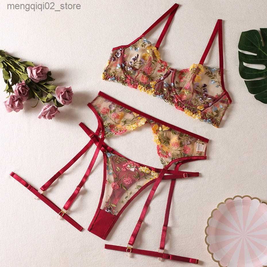 rose red bra sets