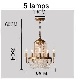 Durchmesser 38 cm, Höhe 35 cm, 5 Lampen