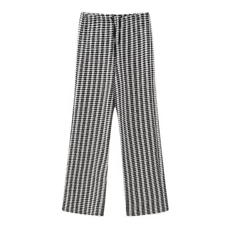 pantalon à carreaux