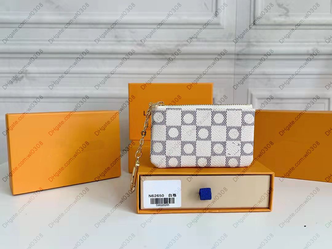 G25 bolsas de moeda xadrez branco