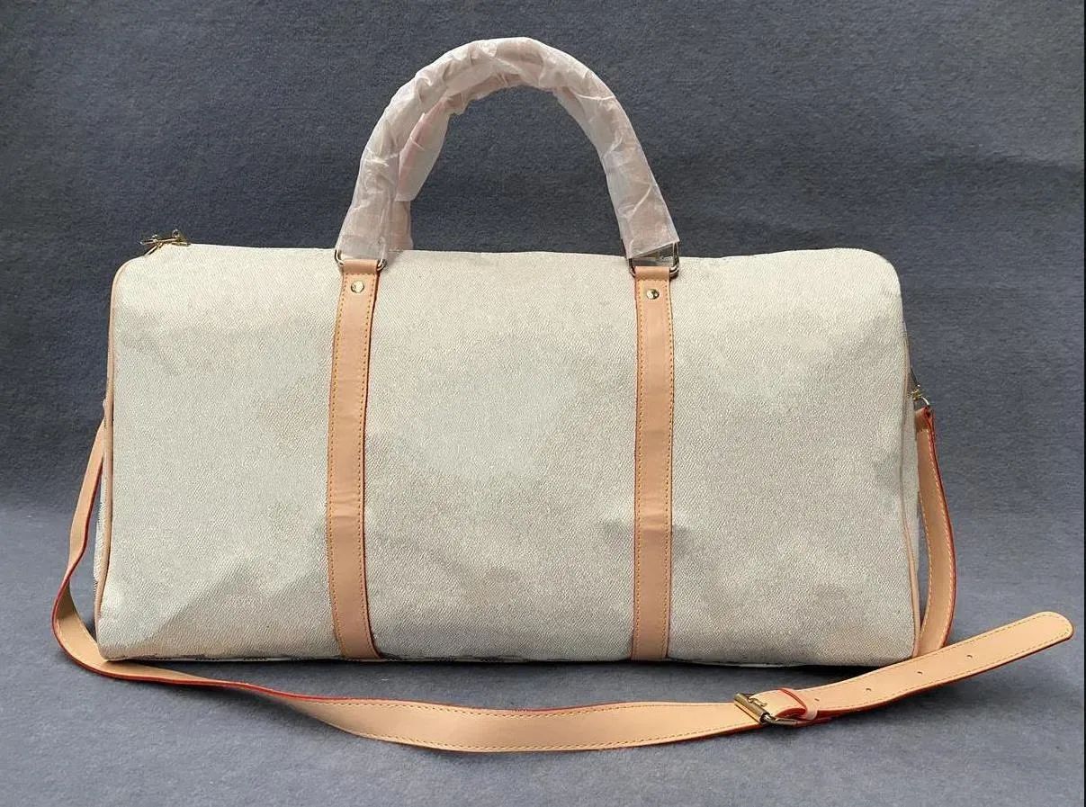 2023 55cm Luggage Duffel Bags Classic Pu Leather Plaid Travel Bag Women  Handbags Ladies Fashion Large Capacity Flower Fitness Boarding Handbag From  38,47 €