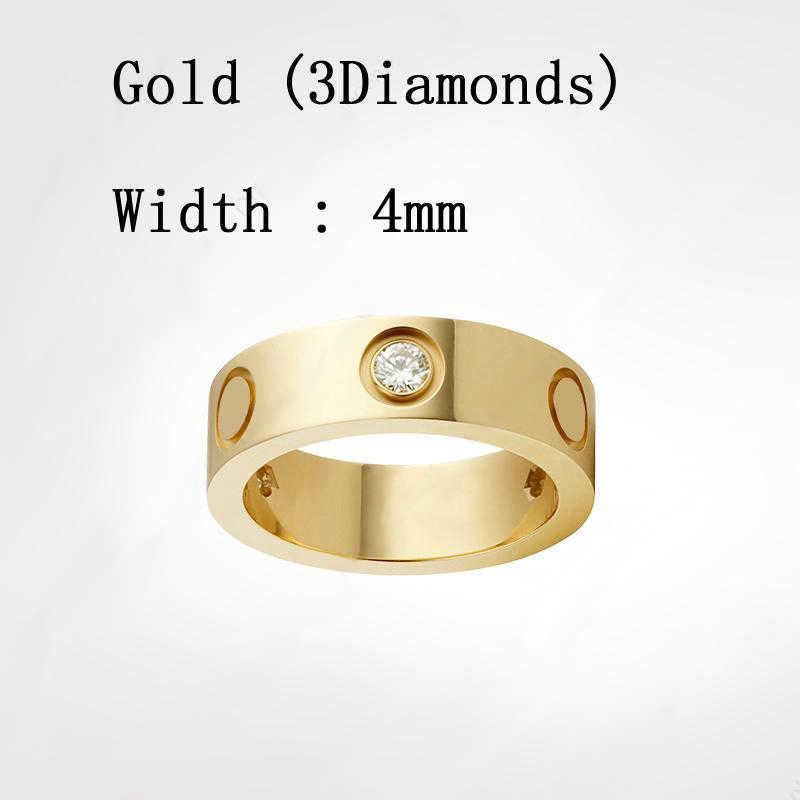 4mm gold with diamond