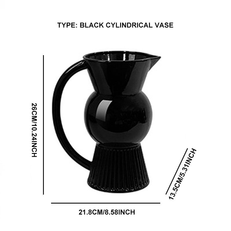 vaso cilindro preto