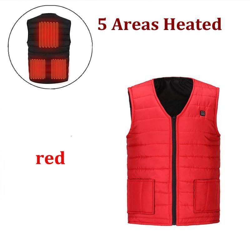 5 areas heated red