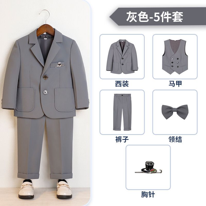 grey (coat+vest+pants+tie+brooch)