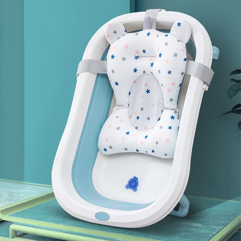 Baby Bath Tub Pillow Floating Anti-Slip Bath Cushion Soft Seat Bathtub  Support for Newborn 0-6 Months