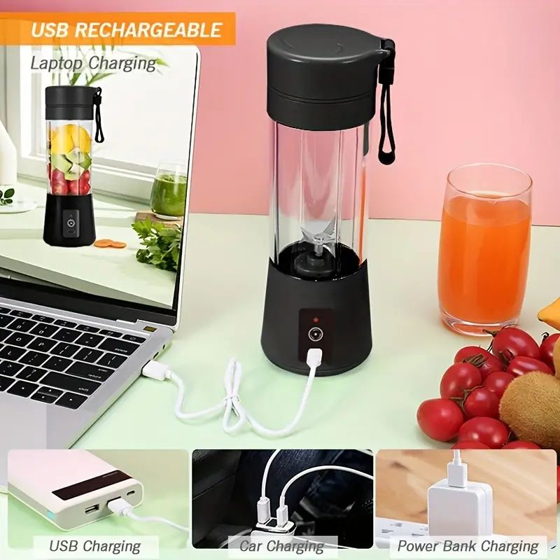 380ml, Milk,USB Rechargeable Personal Portable Blender For Smoothies And  Shakes Mini Juicer Cup For Travel Small Size Blender With Powerful Motor  From Lightingledworld, $18.09