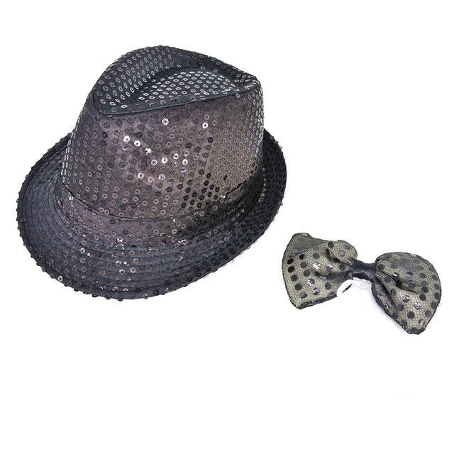 Black Hat e Bow-Adult Size