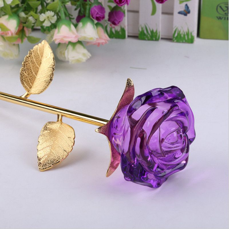 Gold Leaf Rose Purp