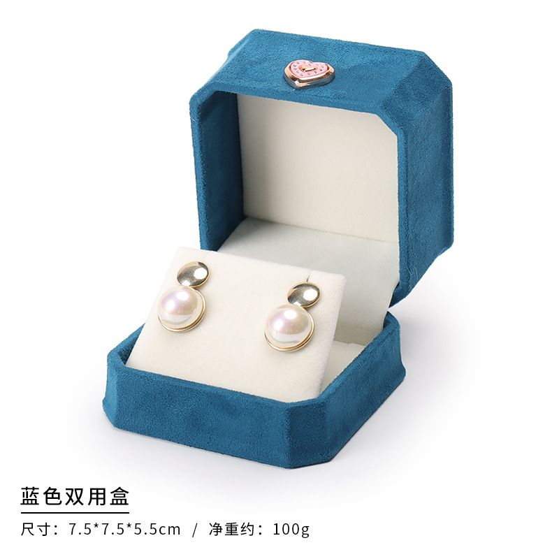 Blauwe earring box