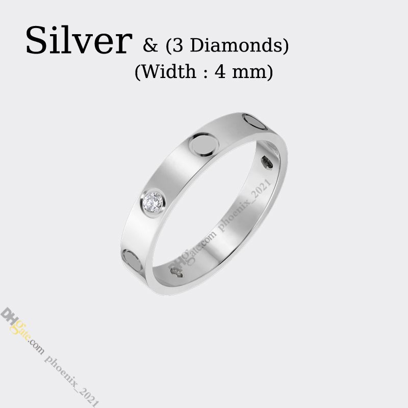 Silver (4mm) -3 diamant