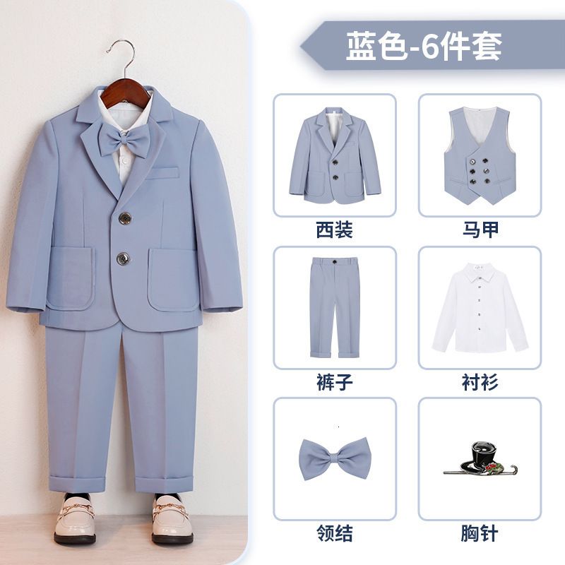 blue (shirt+coat+vest+pants+tie+brooch)