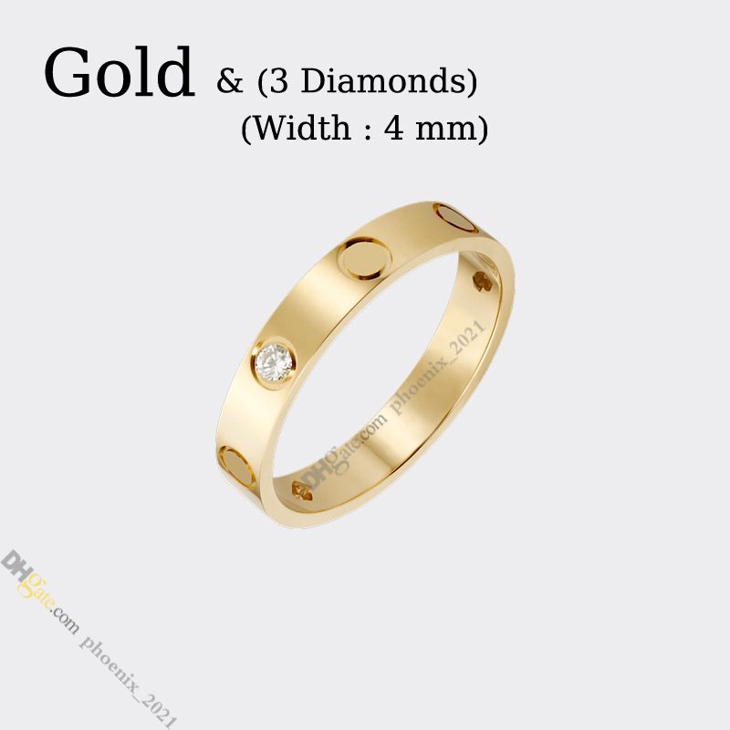 Guld (4mm) -3 diamanter