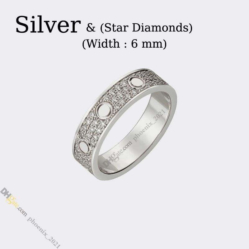Silver (6mm) -stjärna diamant