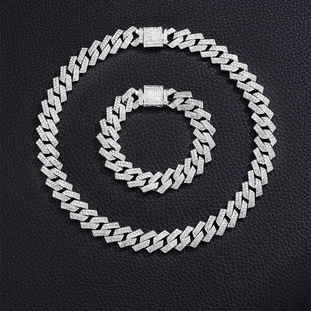 pulseira de prata de 8 polegadas + colar de 18 polegadas