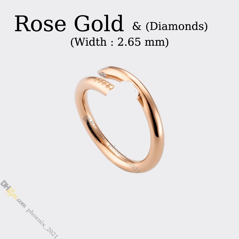 Rose Gold-Nail Ring (Diamonds)